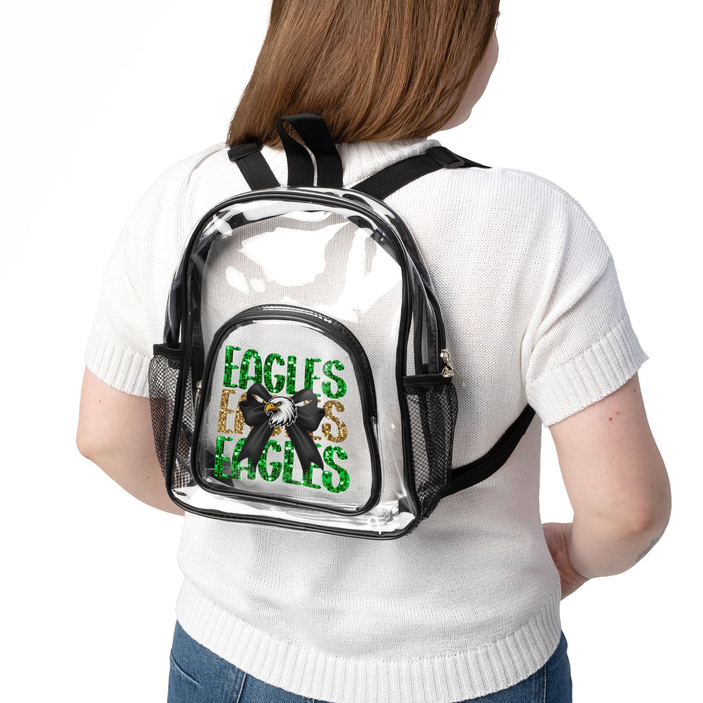 Clear Stadium Backpack, Transparent Tote, Game Day Backpack, Sports Clear Bag, Festival Ready Rucksack, Summer Outing Accessory