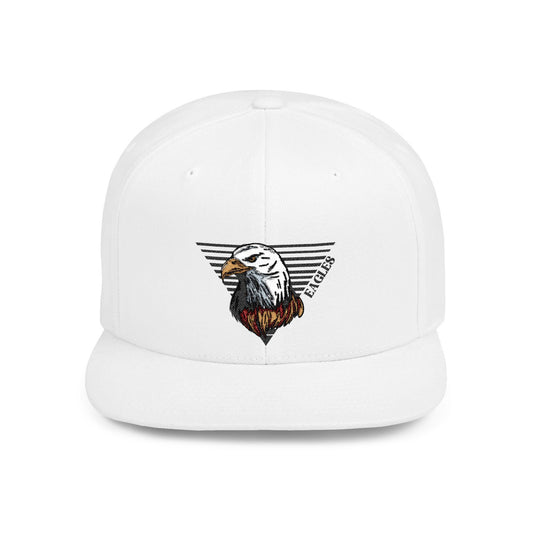 Eagle Graphic Flat Bill Snapback Hat, Trendy Adjustable Cap for Outdoor Adventures, Perfect for Gifts, Festivals, and Everyday Wear