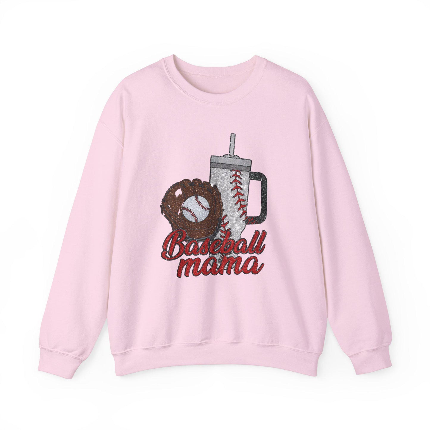 Baseball Mama Crewneck Sweatshirt, Gift for Sports Moms, Soft Cotton Blend, Casual Wear, Spring Baseball Season