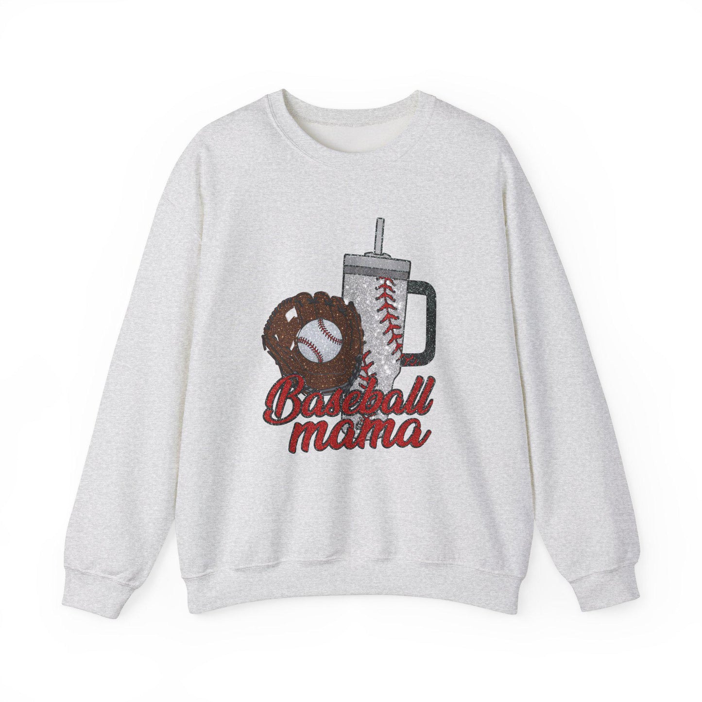 Baseball Mama Crewneck Sweatshirt, Gift for Sports Moms, Soft Cotton Blend, Casual Wear, Spring Baseball Season