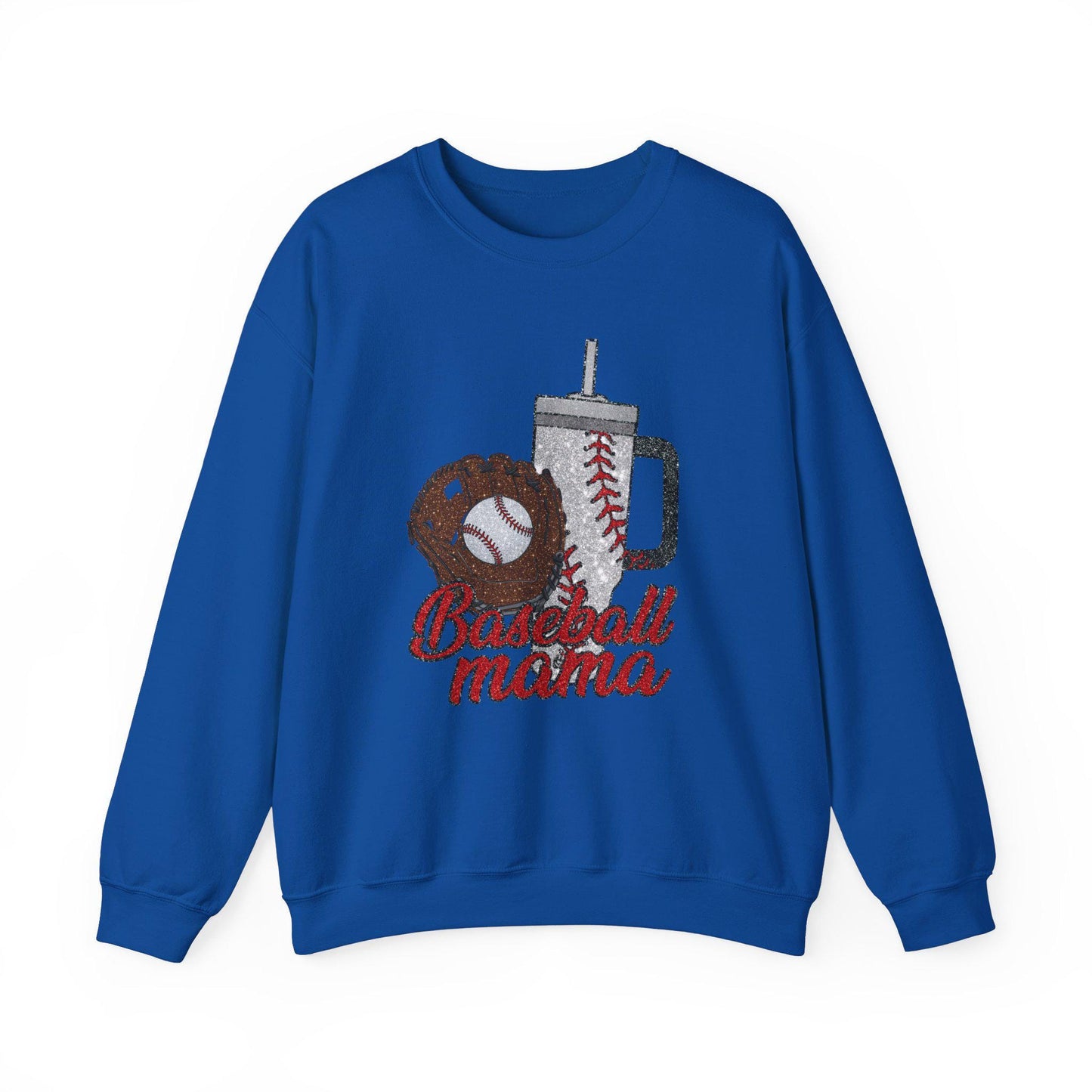 Baseball Mama Crewneck Sweatshirt, Gift for Sports Moms, Soft Cotton Blend, Casual Wear, Spring Baseball Season