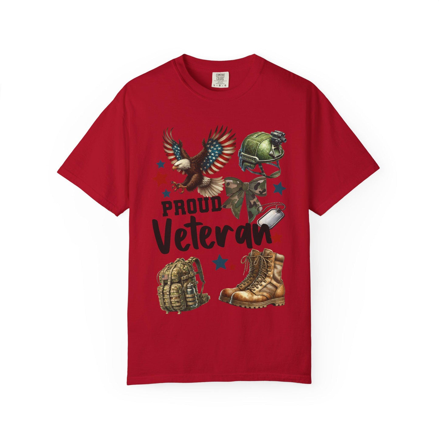 Proud Veteran T-Shirt, Unisex Garment-Dyed Tee - Perfect for Veterans Day, Military Appreciation, Gifts for Veterans, Casual Wear, Patriotic