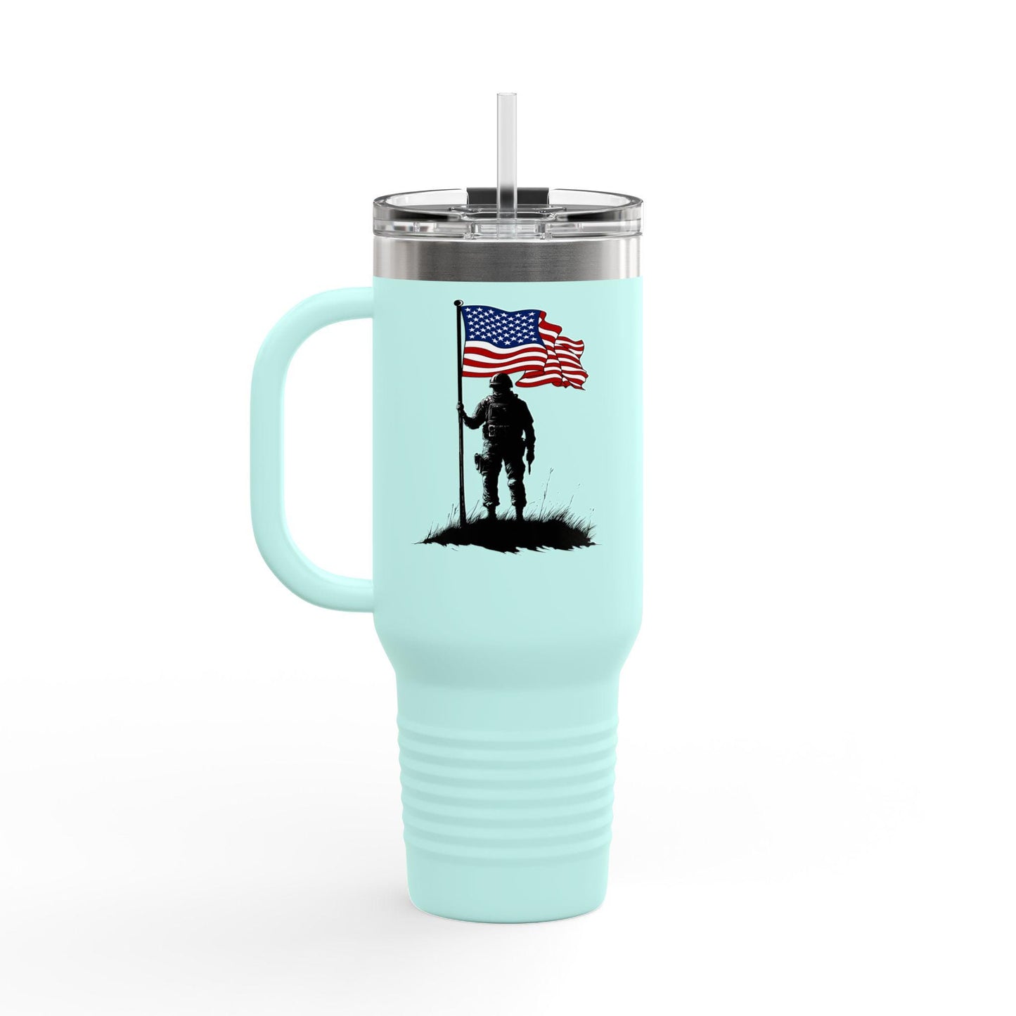 Patriotic Insulated Travel Mug, 40oz - Perfect for Camping, Parties, BBQs, 4th of July, Made for Adventure, Essential for Outdoor Lovers