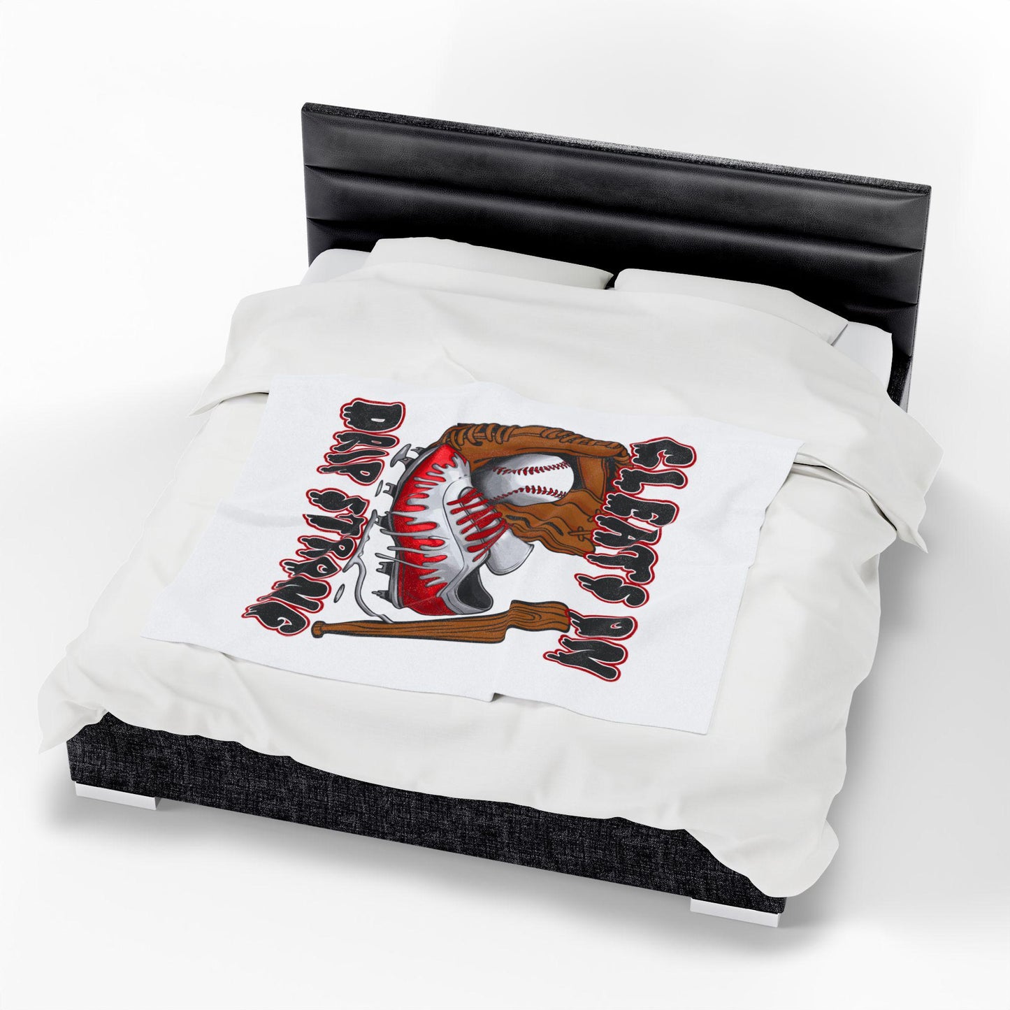 Sporty Cleats Plush Blanket, Cozy Baseball Throw for Athletes, Perfect Gift for Sports Fans, Home Decor for Game Night