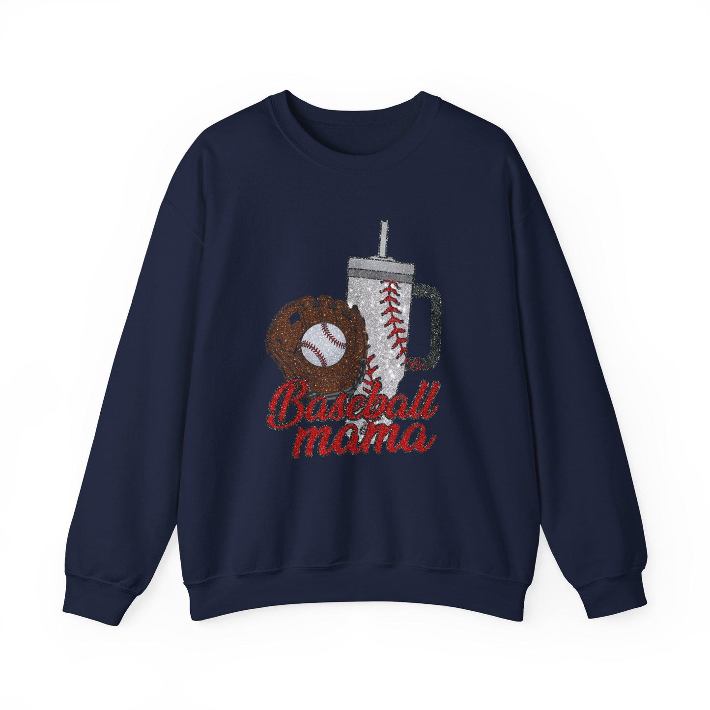 Baseball Mama Crewneck Sweatshirt, Gift for Sports Moms, Soft Cotton Blend, Casual Wear, Spring Baseball Season