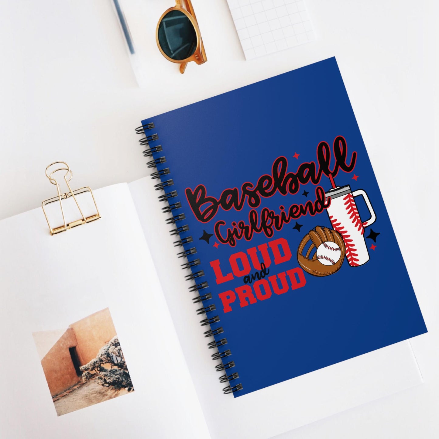 Baseball Girlfriend Notebook, Loud and Proud Spiral Journal for Sports Lovers, Perfect Gift for Fans, Back to School, Team Spirit