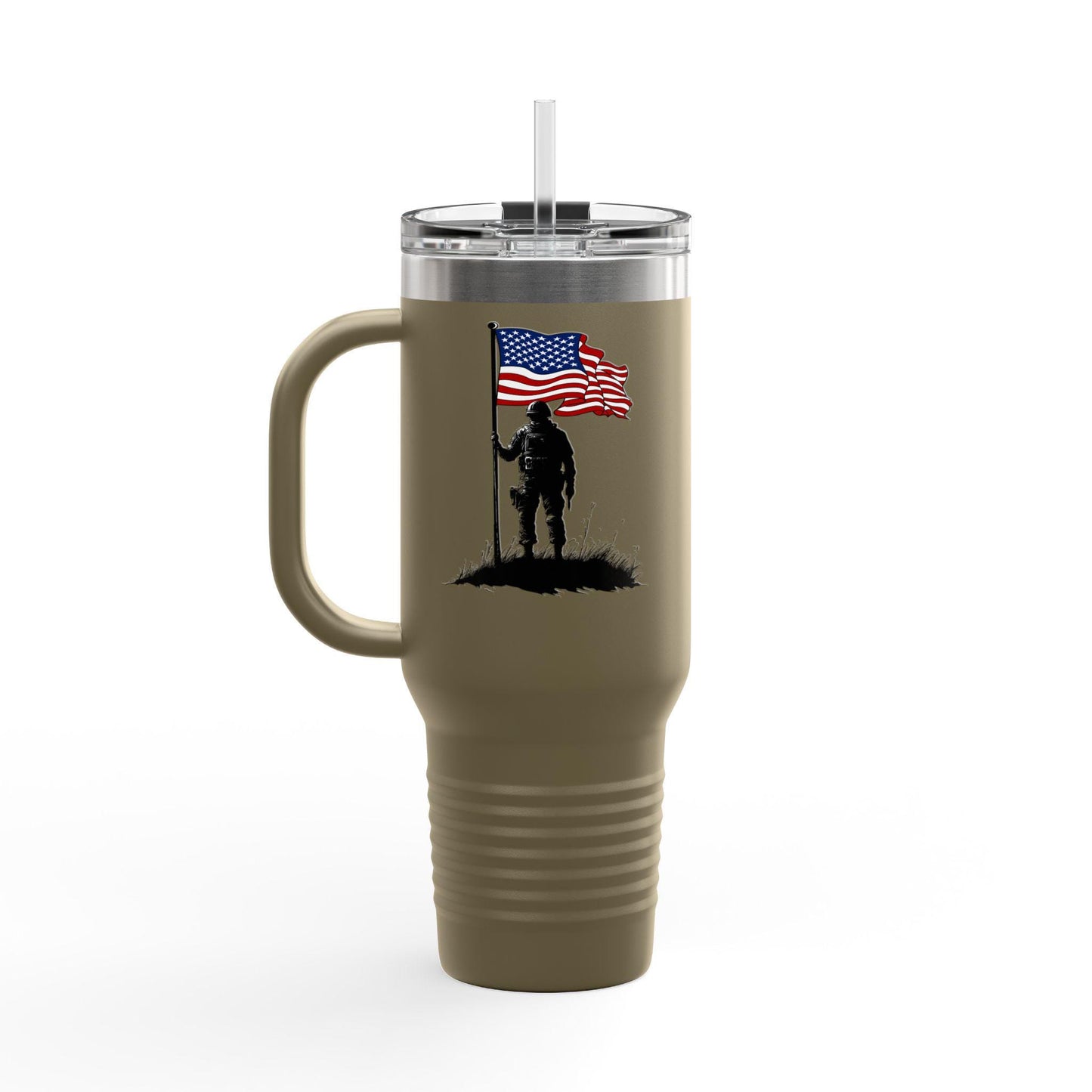 Patriotic Insulated Travel Mug, 40oz - Perfect for Camping, Parties, BBQs, 4th of July, Made for Adventure, Essential for Outdoor Lovers