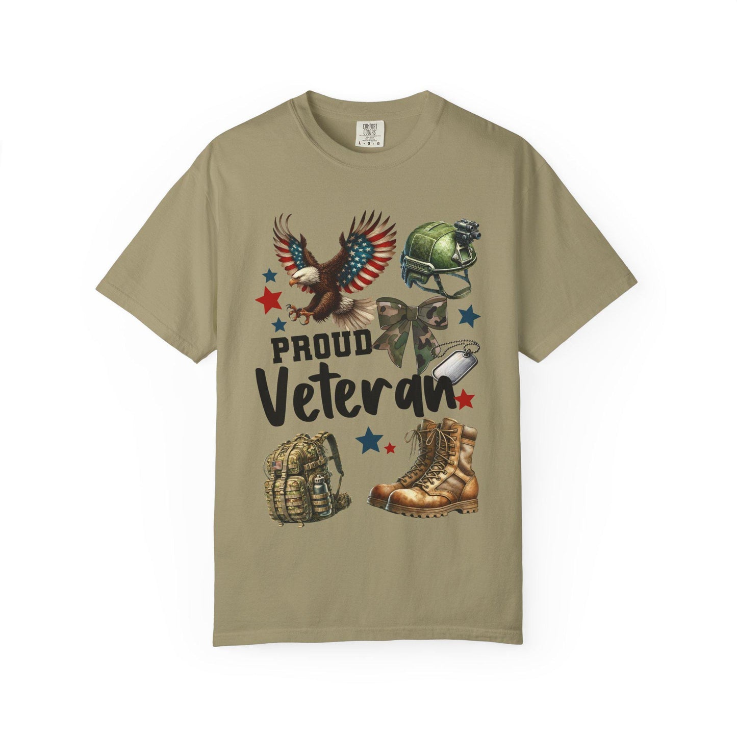 Proud Veteran T-Shirt, Unisex Garment-Dyed Tee - Perfect for Veterans Day, Military Appreciation, Gifts for Veterans, Casual Wear, Patriotic