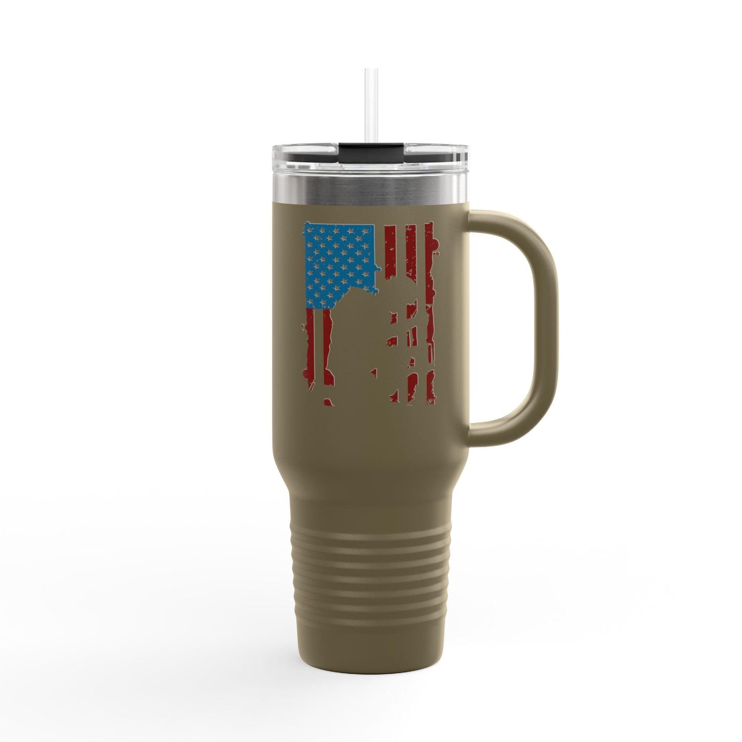 Patriotic Insulated Travel Mug, 40oz - Perfect for Camping, Parties, BBQs, 4th of July, Made for Adventure, Essential for Outdoor Lovers
