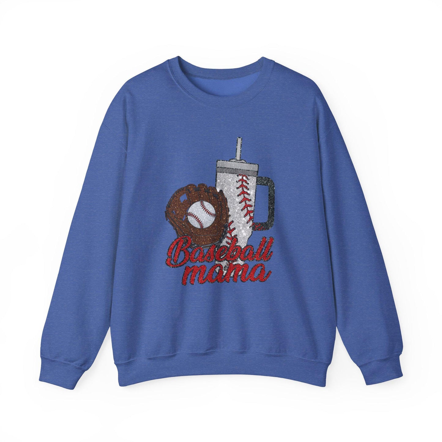Baseball Mama Crewneck Sweatshirt, Gift for Sports Moms, Soft Cotton Blend, Casual Wear, Spring Baseball Season