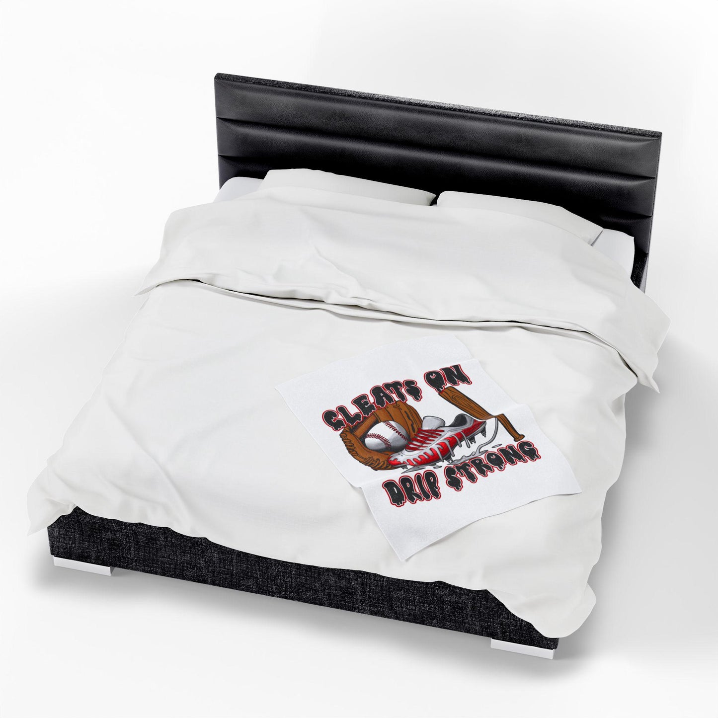 Sporty Cleats Plush Blanket, Cozy Baseball Throw for Athletes, Perfect Gift for Sports Fans, Home Decor for Game Night