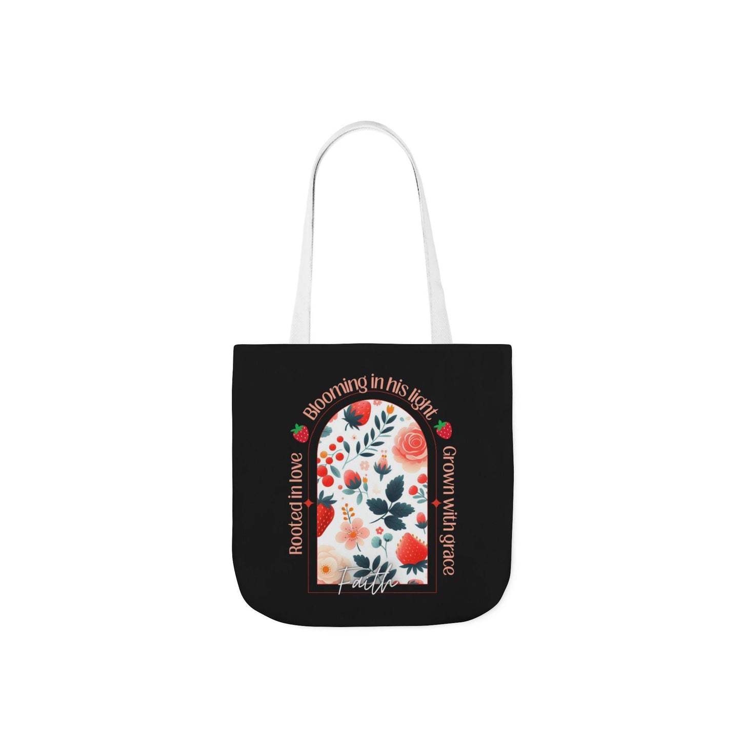 Faith Floral Inspirational Canvas Tote Bag, Boho Style, Perfect for Everyday Carry, Mother's Day Gift, Eco-Friendly, Summer Outing