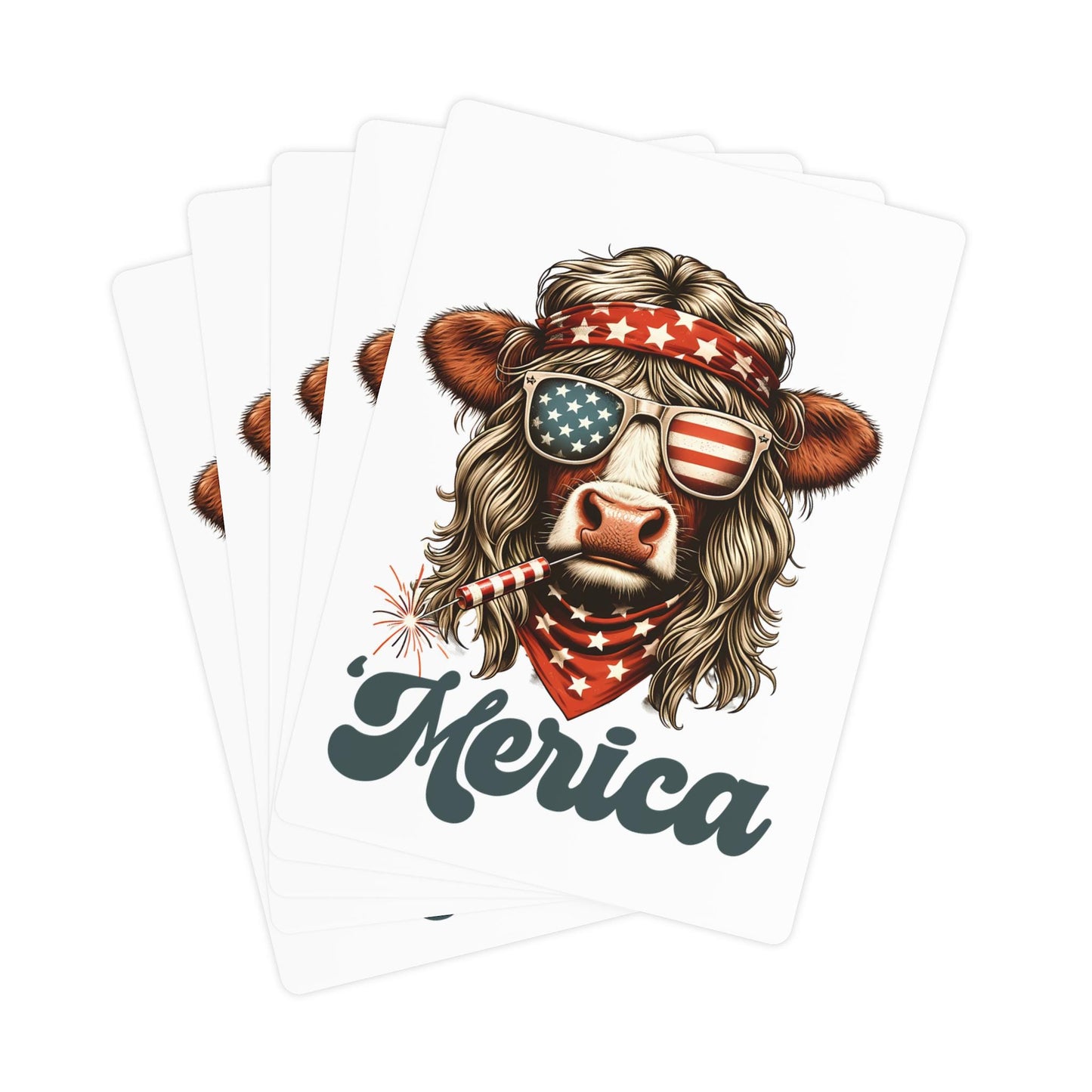 Merica Poker Cards, Fun Party Game, Americana Theme, Perfect for BBQs, Gifts for Gamers and Card Enthusiasts