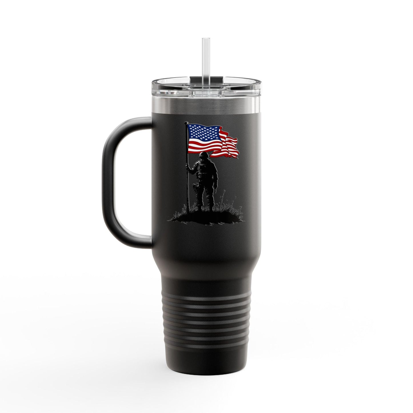 Patriotic Insulated Travel Mug, 40oz - Perfect for Camping, Parties, BBQs, 4th of July, Made for Adventure, Essential for Outdoor Lovers