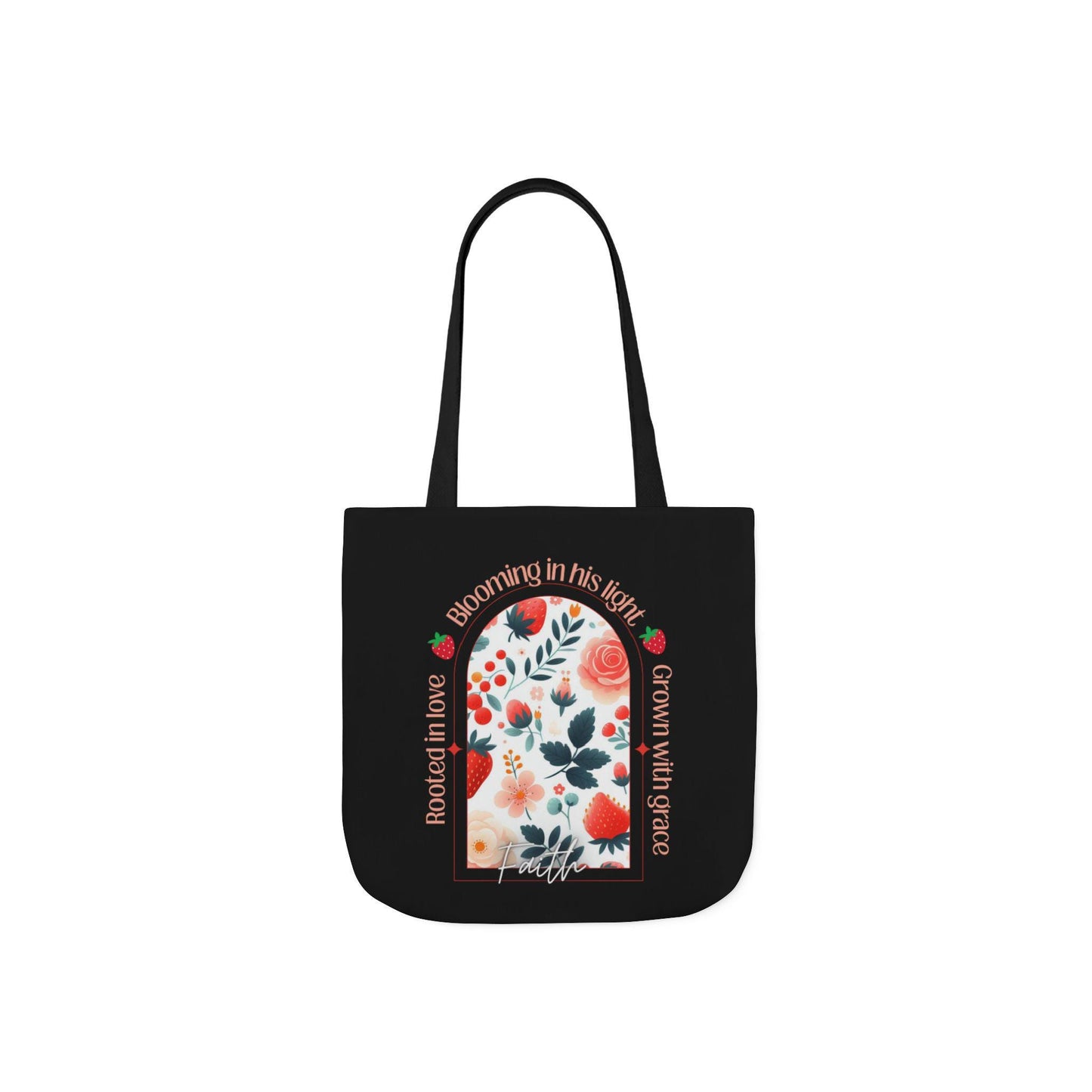 Faith Floral Inspirational Canvas Tote Bag, Boho Style, Perfect for Everyday Carry, Mother's Day Gift, Eco-Friendly, Summer Outing