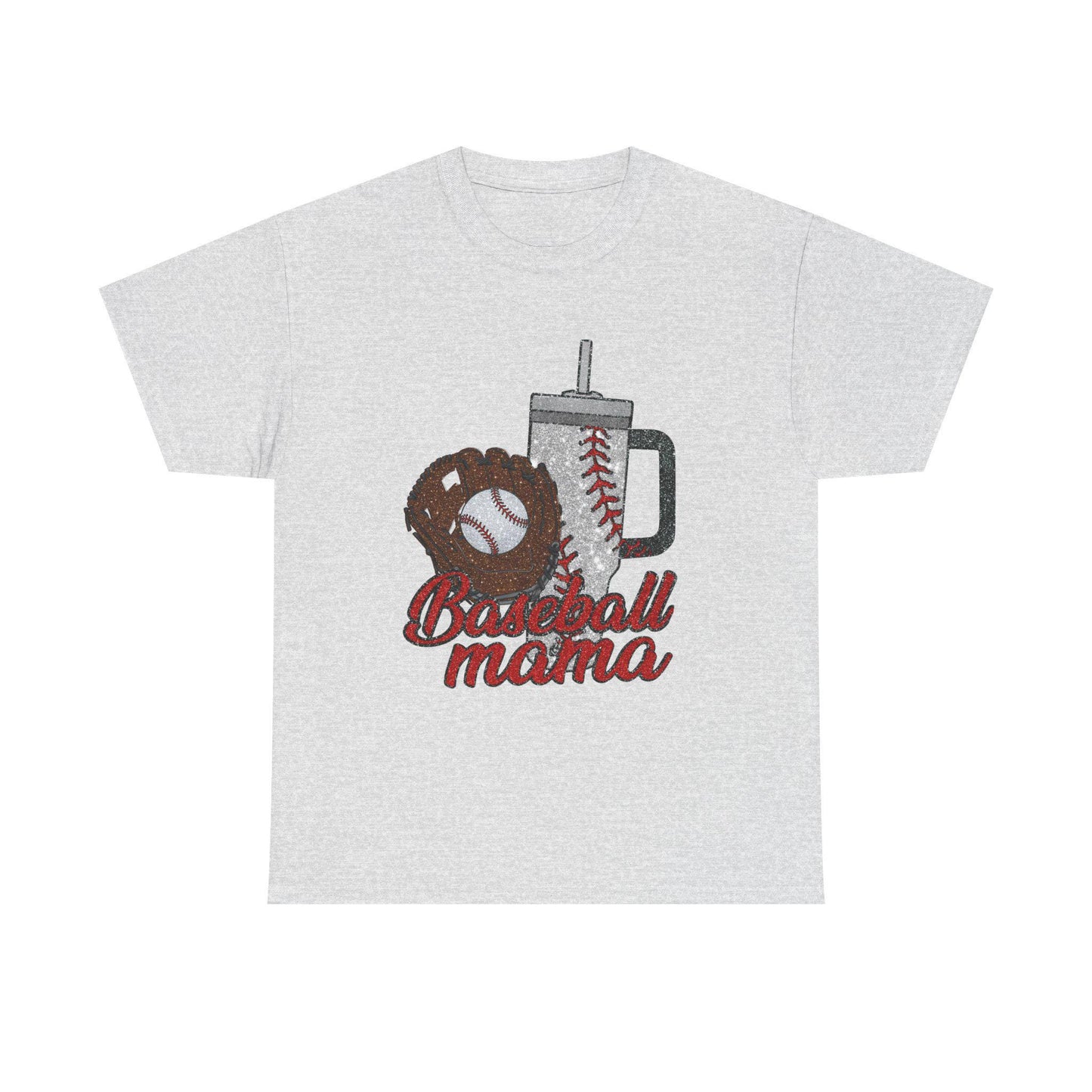Baseball Mama Unisex Heavy Cotton Tee, Sports Fan Shirt, Gifts for Mom, Baseball Season Apparel, Soft Cotton Tee for Game Day