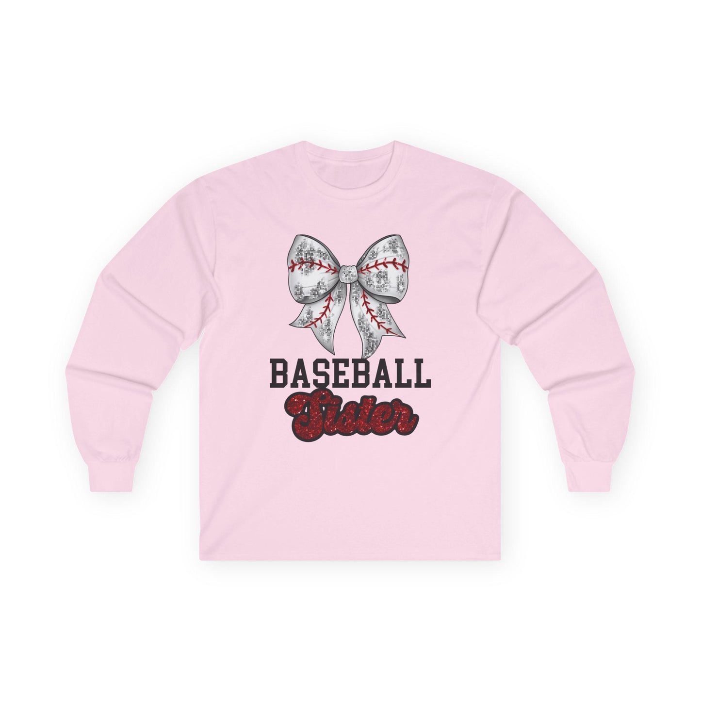 Baseball Sister Long Sleeve Tee, Sports Fan Shirt, Gift for Sister, Casual Wear, Birthday Gift, Soft Cotton Tee