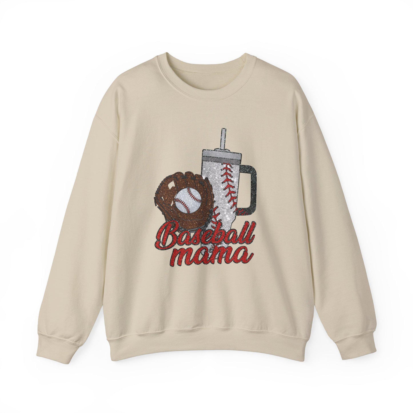 Baseball Mama Crewneck Sweatshirt, Gift for Sports Moms, Soft Cotton Blend, Casual Wear, Spring Baseball Season