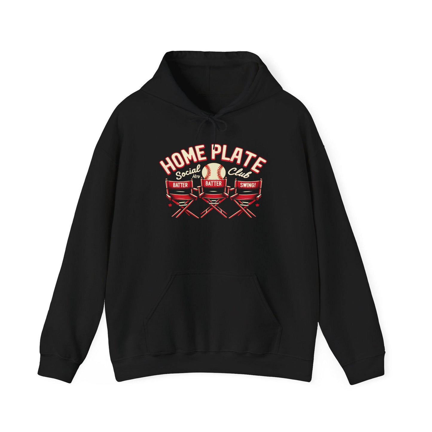 Home Plate Baseball Unisex Hoodie, Gift for Sports Lovers, Soft Sweatshirt for Game Days, Ideal for Baseball Fans, Cozy Athletic Wear