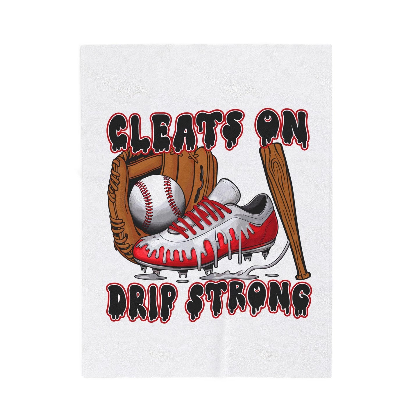 Sporty Cleats Plush Blanket, Cozy Baseball Throw for Athletes, Perfect Gift for Sports Fans, Home Decor for Game Night