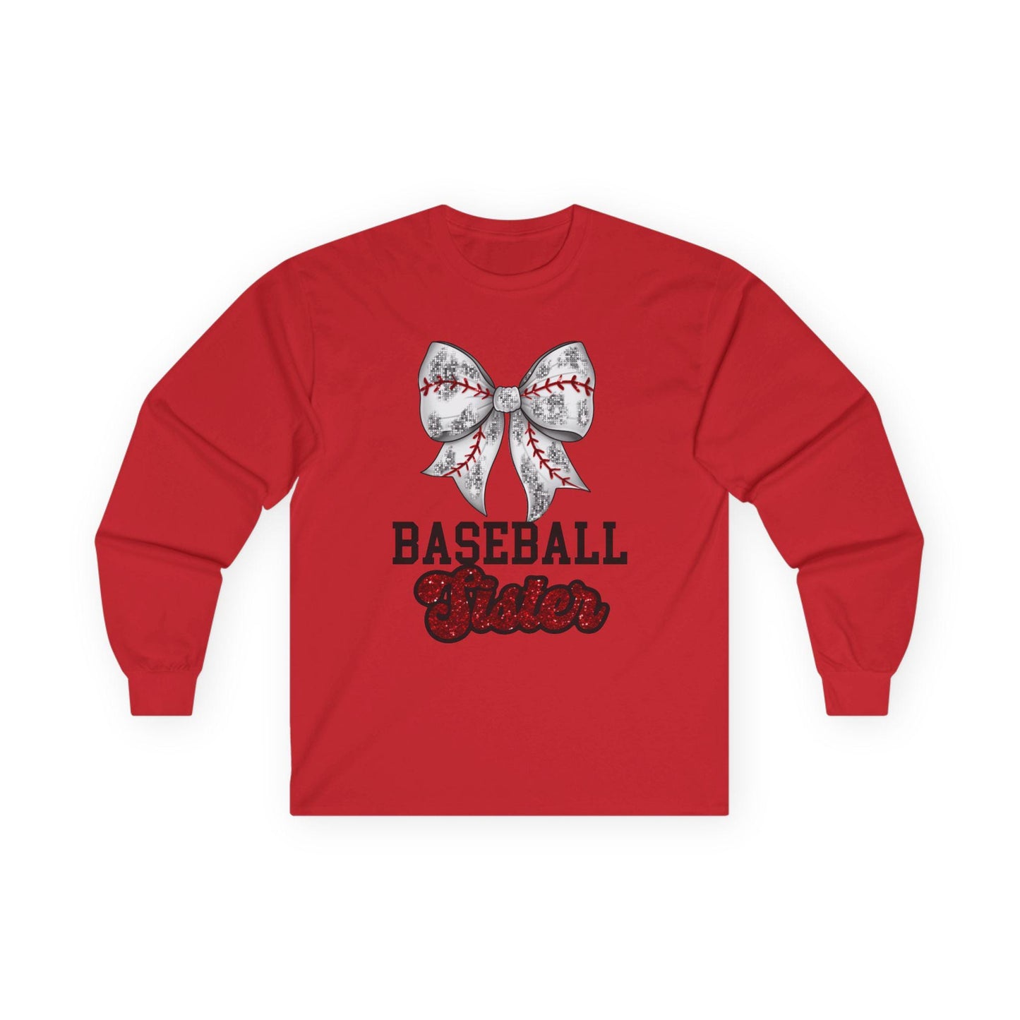 Baseball Sister Long Sleeve Tee, Sports Fan Shirt, Gift for Sister, Casual Wear, Birthday Gift, Soft Cotton Tee