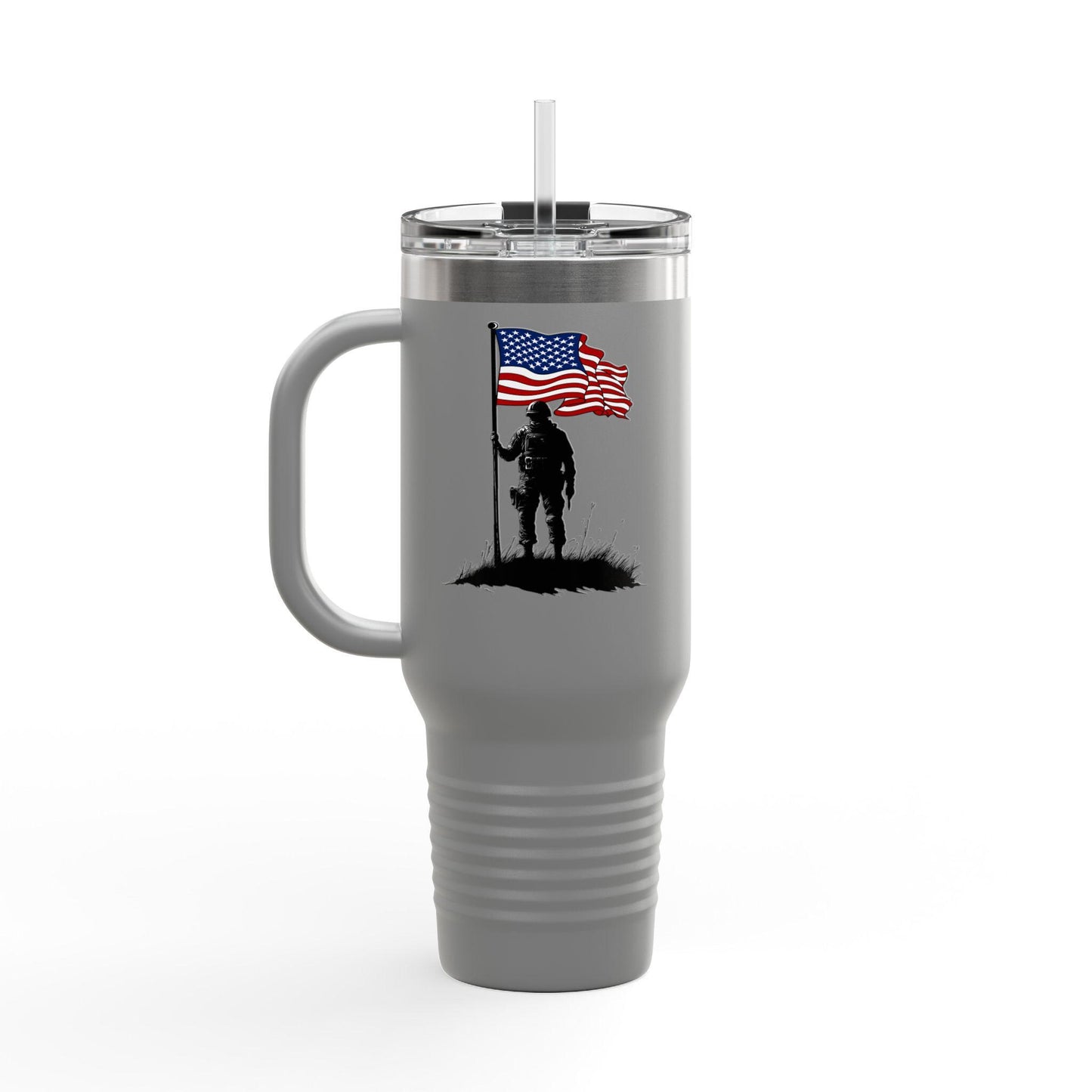 Patriotic Insulated Travel Mug, 40oz - Perfect for Camping, Parties, BBQs, 4th of July, Made for Adventure, Essential for Outdoor Lovers