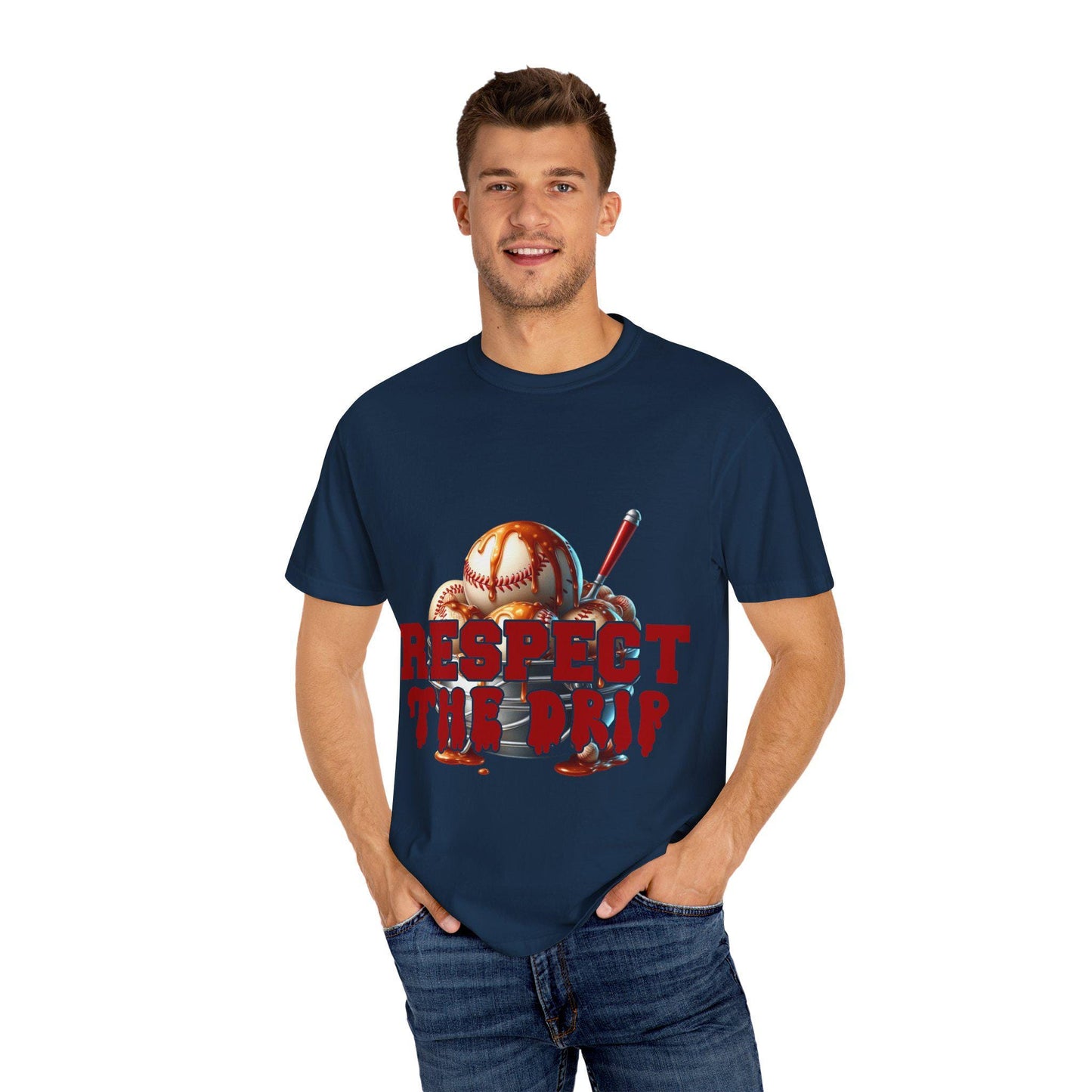 Baseball Themed Unisex T-Shirt - Respect the Drip, Perfect for Sports Lovers, Game Day, Casual Wear, Birthday Gifts, Summer Style