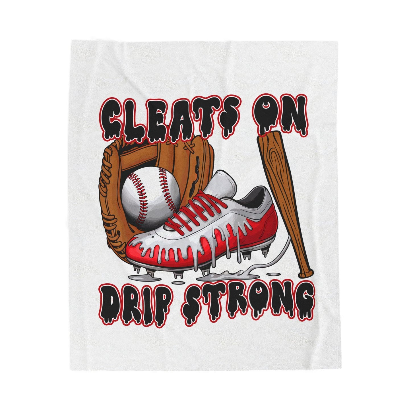 Sporty Cleats Plush Blanket, Cozy Baseball Throw for Athletes, Perfect Gift for Sports Fans, Home Decor for Game Night