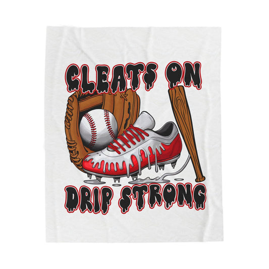 Sporty Cleats Plush Blanket, Cozy Baseball Throw for Athletes, Perfect Gift for Sports Fans, Home Decor for Game Night