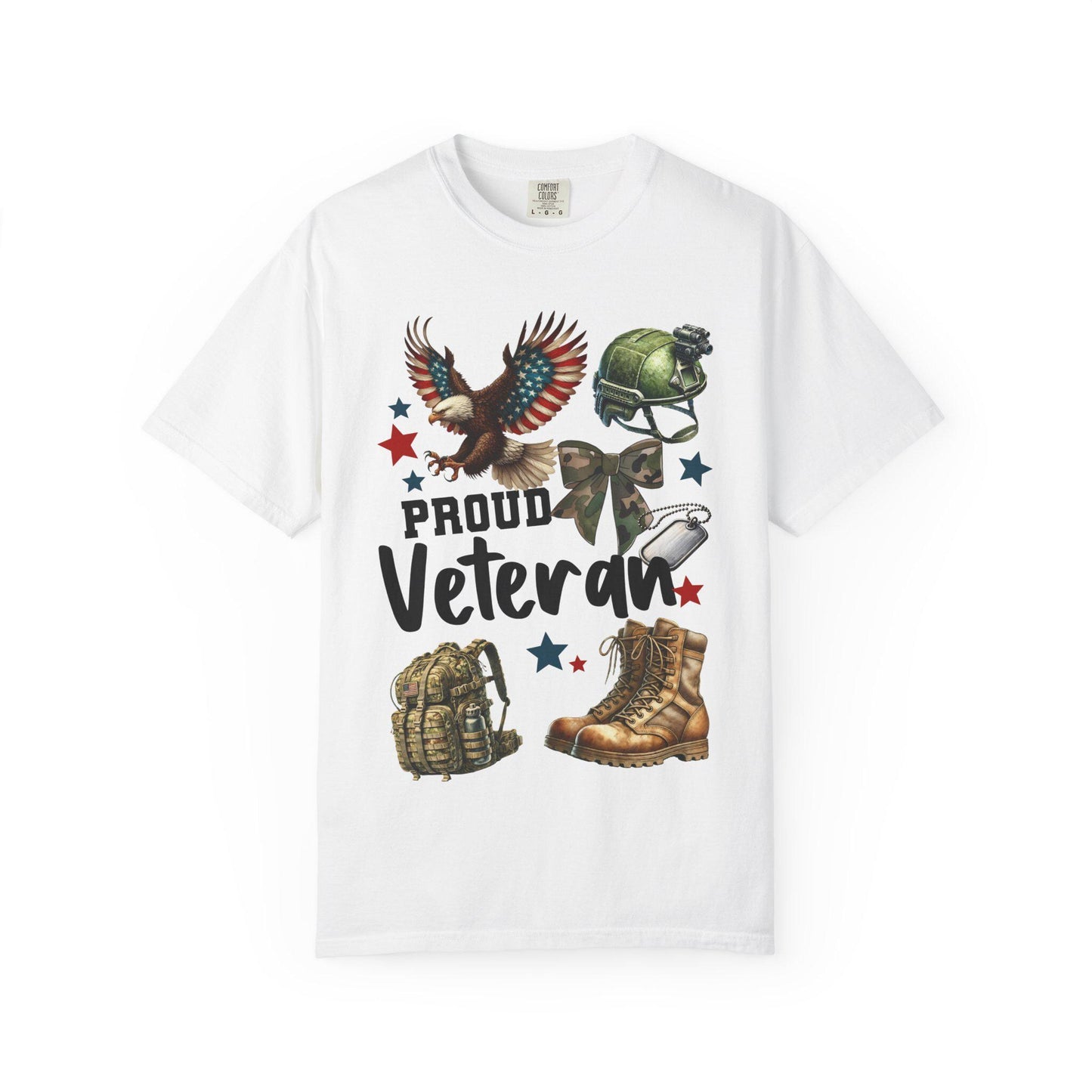 Proud Veteran T-Shirt, Unisex Garment-Dyed Tee - Perfect for Veterans Day, Military Appreciation, Gifts for Veterans, Casual Wear, Patriotic