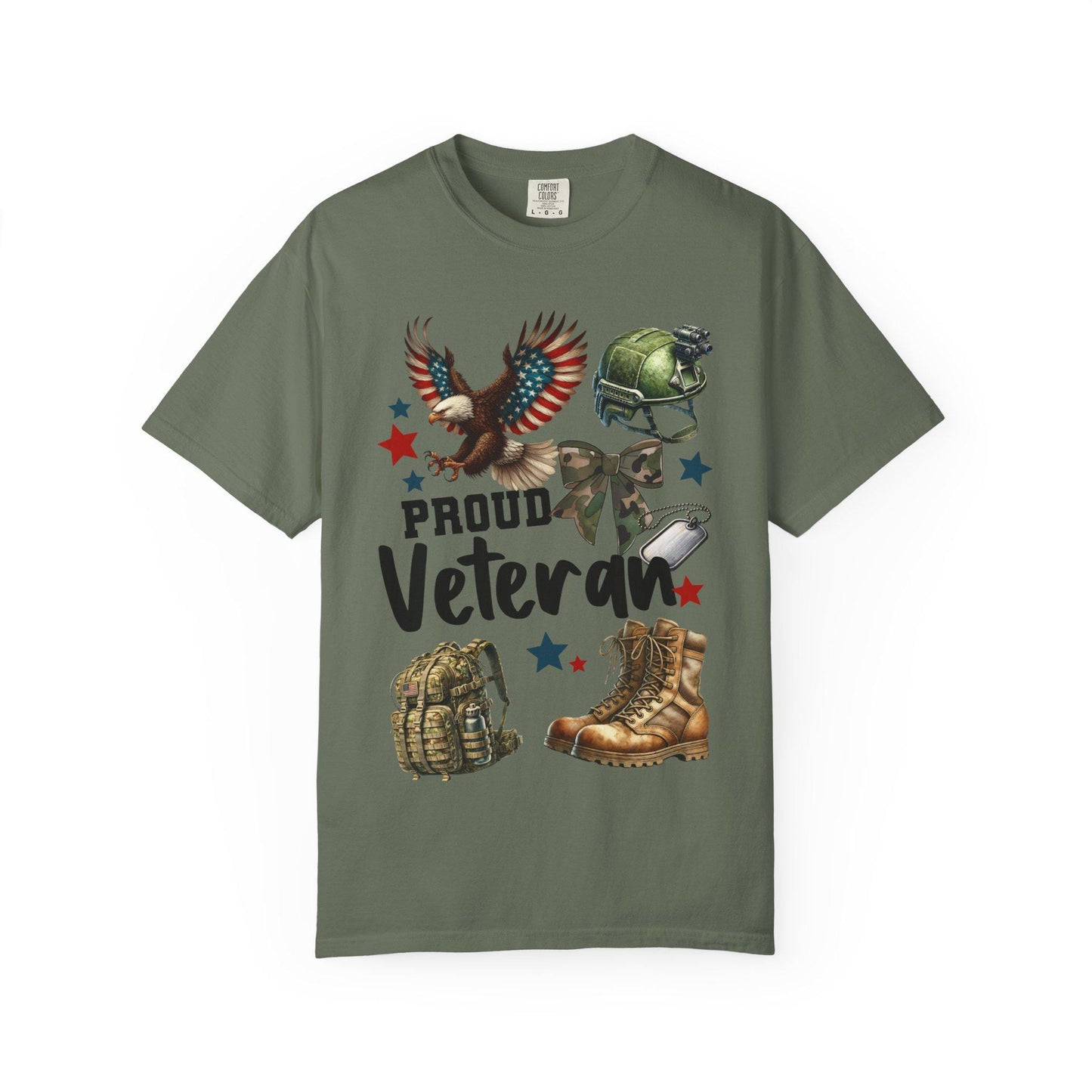 Proud Veteran T-Shirt, Unisex Garment-Dyed Tee - Perfect for Veterans Day, Military Appreciation, Gifts for Veterans, Casual Wear, Patriotic