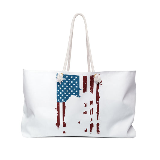 Patriotic Weekender Bag, Ideal for Veterans, Memorial Day, Travel, Beach, Outdoor Adventures, Gift for Him, Her