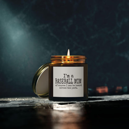 Baseball Mom Scented Candle, Perfect Gift for Sports Moms, Home Decor, Relaxation, Birthday, MLB Season