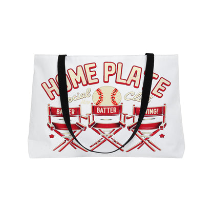 Home Plate Weekender Tote Bag, Perfect for Baseball Lovers, Game Days, Sports Events, Outdoor Adventures, and Gift-Giving