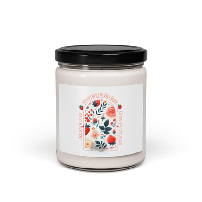 Scented Soy Candle - Faith, Blooming in Love, Gift for Her, Home Decor, Relaxation, Aromatherapy, Wedding Favors, Mother's Day, Graduation
