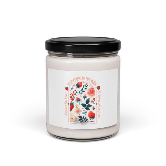 Scented Soy Candle - Faith, Blooming in Love, Gift for Her, Home Decor, Relaxation, Aromatherapy, Wedding Favors, Mother's Day, Graduation