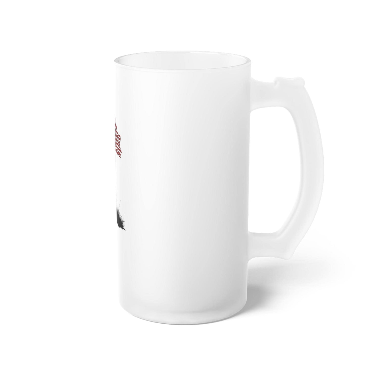 Patriotic Frosted Glass Beer Mug - Perfect for Veterans Day, Memorial Day, Independence Day, Gifts for Him, Beer Lovers