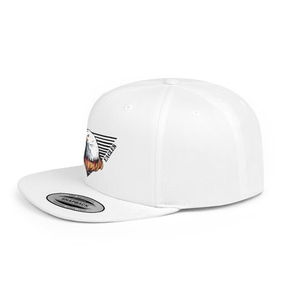 Eagle Graphic Flat Bill Snapback Hat, Trendy Adjustable Cap for Outdoor Adventures, Perfect for Gifts, Festivals, and Everyday Wear