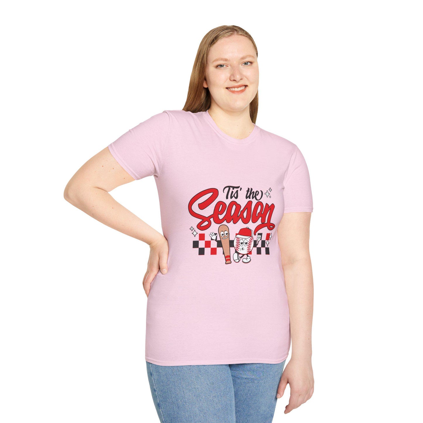 Tis the Season Graphic Baseball T-Shirt, Holiday Apparel, Gift for Baseball Lovers, Fun Seasonal Tee, Cute Graphic Shirt