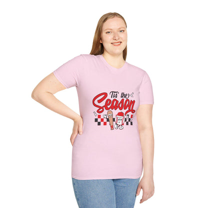 Tis the Season Graphic Baseball T-Shirt, Holiday Apparel, Gift for Baseball Lovers, Fun Seasonal Tee, Cute Graphic Shirt