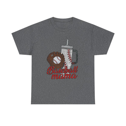 Baseball Mama Unisex Heavy Cotton Tee, Sports Fan Shirt, Gifts for Mom, Baseball Season Apparel, Soft Cotton Tee for Game Day