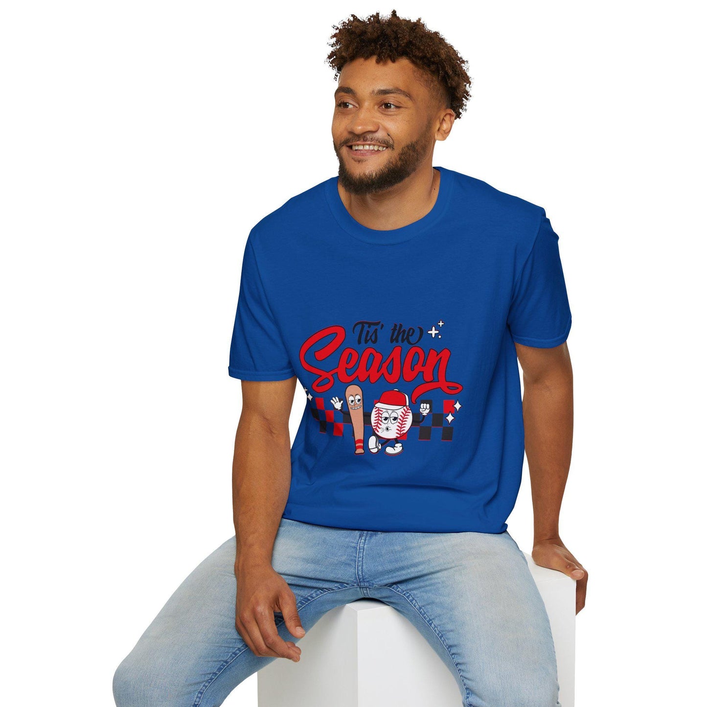 Tis the Season Graphic Baseball T-Shirt, Holiday Apparel, Gift for Baseball Lovers, Fun Seasonal Tee, Cute Graphic Shirt