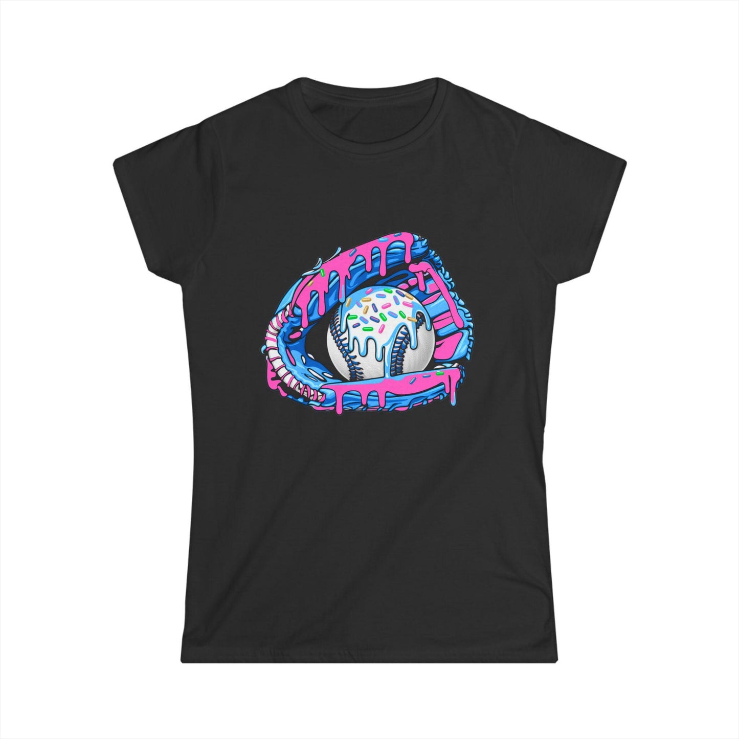 Ice Cream Baseball Tee, Fun Summer Shirt, Cute Sports Top, Perfect for Softball Lovers, Gift for Athletes
