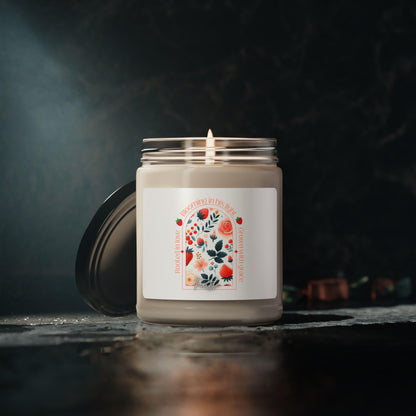 Scented Soy Candle - Faith, Blooming in Love, Gift for Her, Home Decor, Relaxation, Aromatherapy, Wedding Favors, Mother's Day, Graduation
