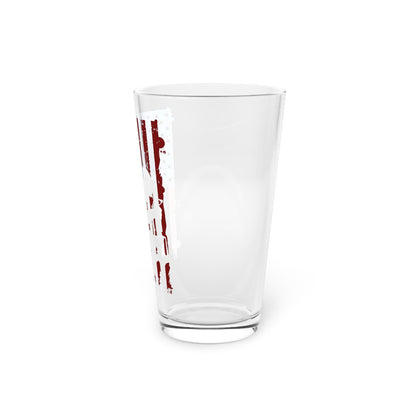 Patriotic Pint Glass, 16oz USA Flag Design, Perfect for Parties, Outdoor Events, July 4th, Gifts for Beer Lovers, Red White Blue