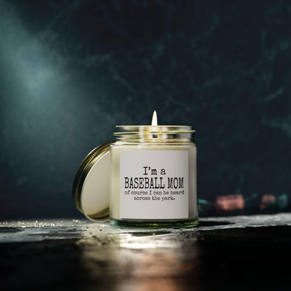 Baseball Mom Scented Candle, Perfect Gift for Sports Moms, Home Decor, Relaxation, Birthday, MLB Season