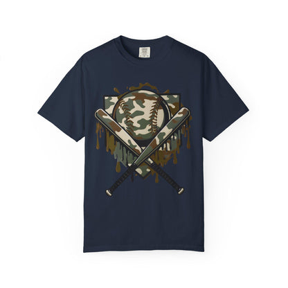 Camouflage Baseball T-Shirt, Unisex Tee for Sports Lovers, Casual Wear, Great for Game Days, Father's Day Gifts, Outdoor Activities
