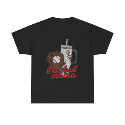 Baseball Mama Unisex Heavy Cotton Tee, Sports Fan Shirt, Gifts for Mom, Baseball Season Apparel, Soft Cotton Tee for Game Day
