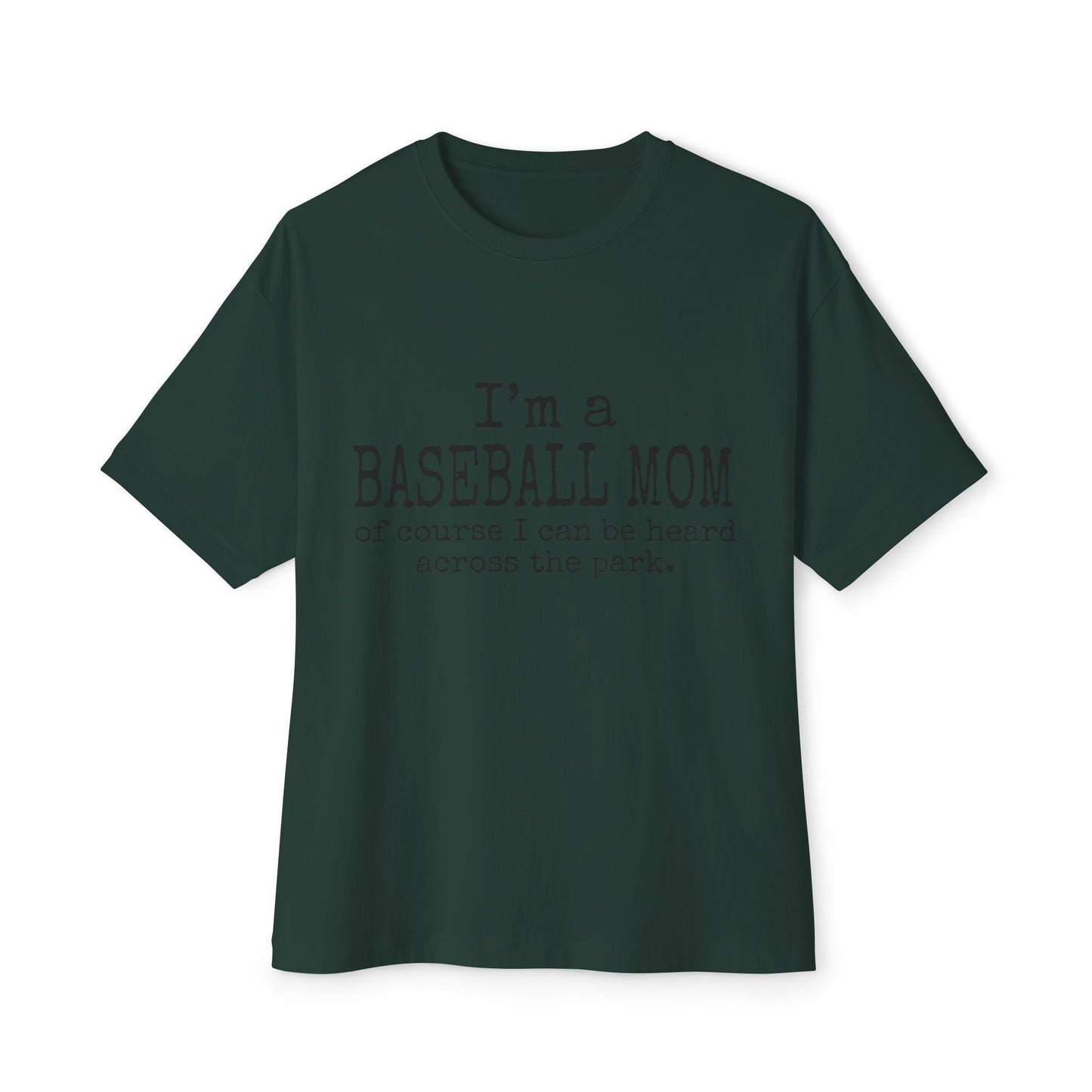 Baseball Mom Oversized Tee, Perfect for Sports Events, Gifts for Mother's Day, Comfortable Casual Wear,Personalized Fan