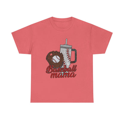 Baseball Mama Unisex Heavy Cotton Tee, Sports Fan Shirt, Gifts for Mom, Baseball Season Apparel, Soft Cotton Tee for Game Day